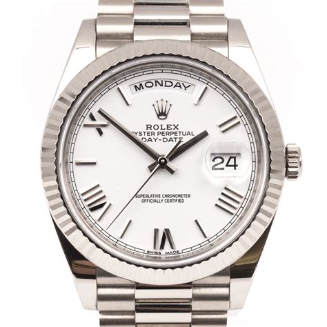 rolex white gold presidential